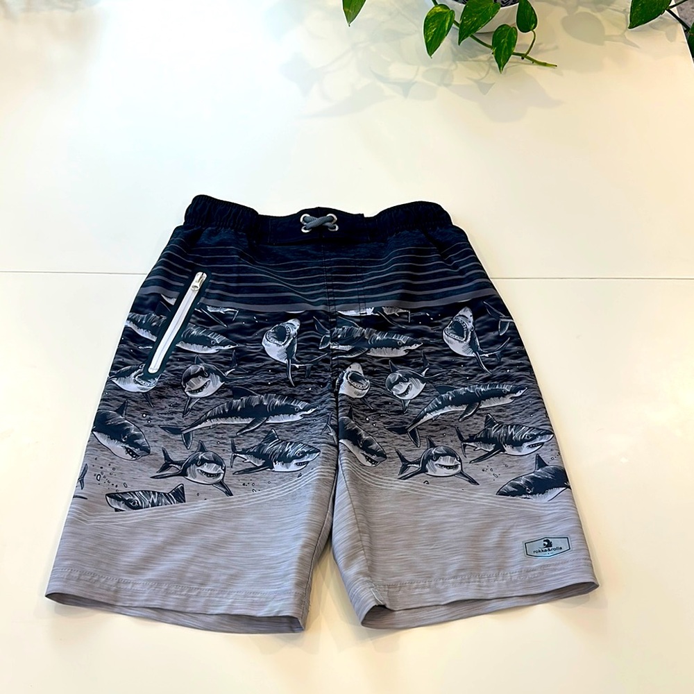 Rokka & Rolla Shark Pattern Swim Shorts